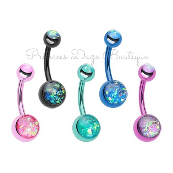 Opal‎ Belly Button Rings - Picture 1 of 2